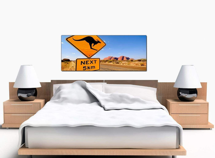 Australia Outback Bedroom Yellow Canvas Picture