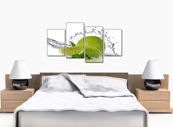 4 Part Set of Large Green Canvas Art