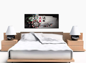 Casino Poker Bedroom Red Canvas Pictures