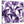 Modern Dark Purple White Tropical Exotic Leaves Canvas Modern 64cm Square 1S322M For Your Bedroom