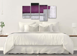 Modern Large Purple Grey Painting Abstract Living Room Canvas Wall Art Decor - 4427 - 130cm Set of Prints