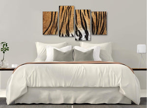 Modern Large Tiger Animal Print Canvas Wall Art - 4472 - 130cm Set of Pictures