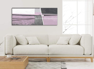 Modern Lilac Grey Painting Living Room Canvas Wall Art Accessories - Abstract 1395 - 120cm Print