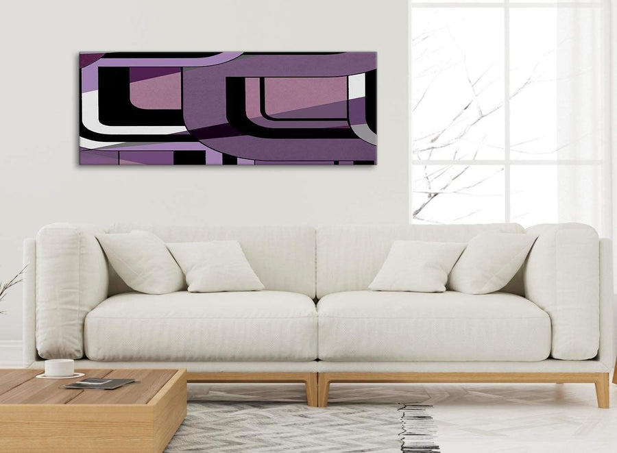 Modern Lilac Grey Painting Bedroom Canvas Wall Art Accessories - Abstract 1412 - 120cm Print