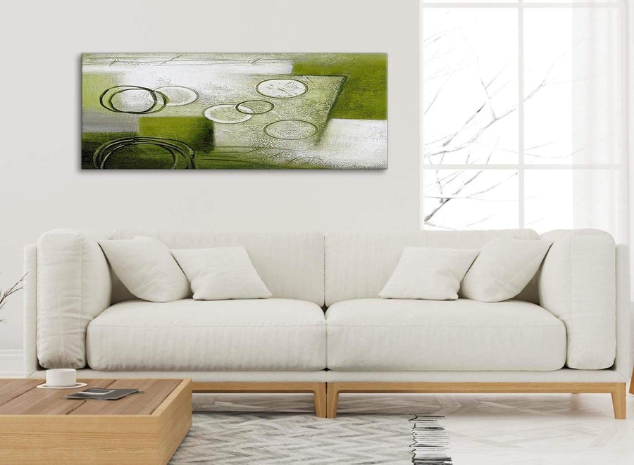 Modern Lime Green Painting Living Room Canvas Pictures Accessories - Abstract 1434 - 120cm Print