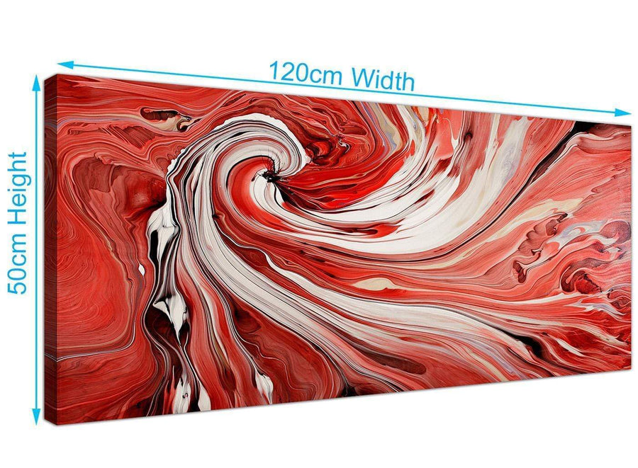 modern panoramic abstract swirl canvas prints red 1265