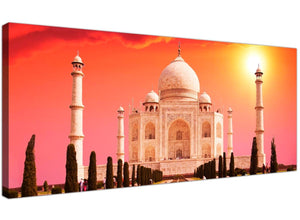 Large Taj Mahal Canvas Prints Orange Panoramic 1193