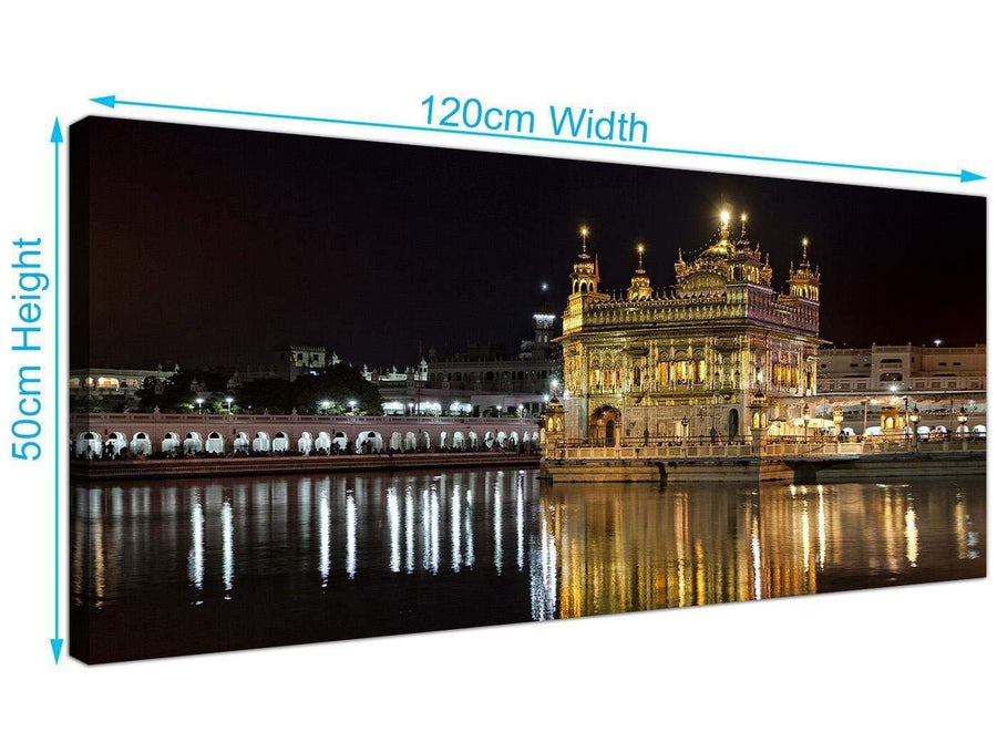 modern panoramic sikh golden temple canvas prints uk black and white 1195