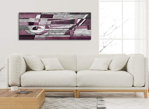 Modern Plum Grey White Painting Living Room Canvas Pictures Accessories - Abstract 1408 - 120cm Print
