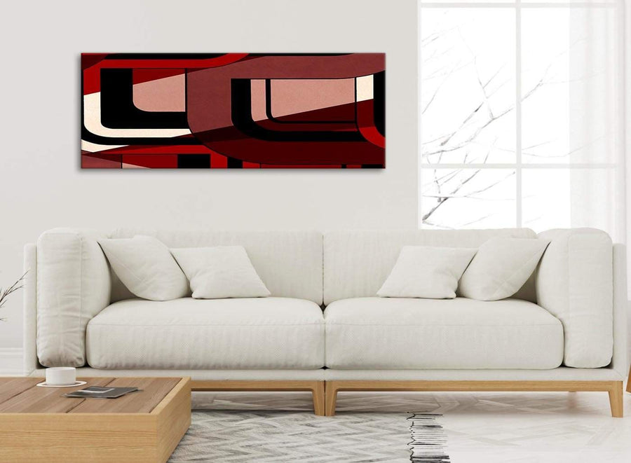 Modern Red Black Painting Living Room Canvas Wall Art Accessories - Abstract 1410 - 120cm Print