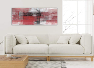 Modern Red Black White Painting Living Room Canvas Wall Art Accessories - Abstract 1397 - 120cm Print