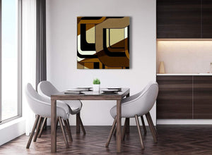 Next Brown Cream Painting Abstract Hallway Canvas Wall Art Accessories 1s413l - 79cm Square Print