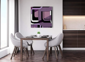 Next Lilac Grey Painting Abstract Bedroom Canvas Wall Art Decorations 1s412l - 79cm Square Print