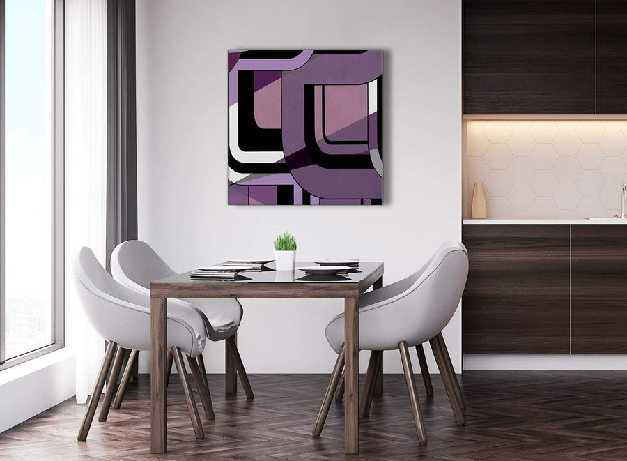 Next Lilac Grey Painting Abstract Bedroom Canvas Wall Art Decorations 1s412l - 79cm Square Print