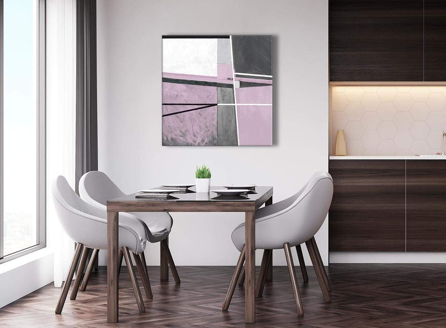 Next Lilac Grey Painting Abstract Bedroom Canvas Wall Art Decorations 1s395l - 79cm Square Print