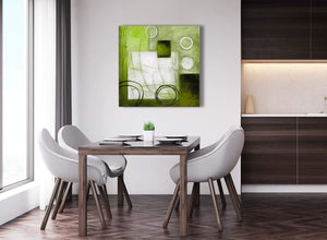 Next Lime Green Painting Abstract Living Room Canvas Wall Art Decor 1s431l - 79cm Square Print
