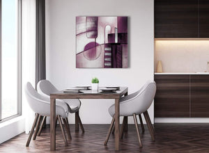Next Plum Grey Painting Abstract Office Canvas Pictures Accessories 1s420l - 79cm Square Print
