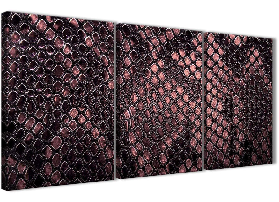 Next Set of 3 Piece Blush Pink Snakeskin Animal Print Kitchen Canvas Pictures Decor - Abstract 3473 - 126cm Set of Prints