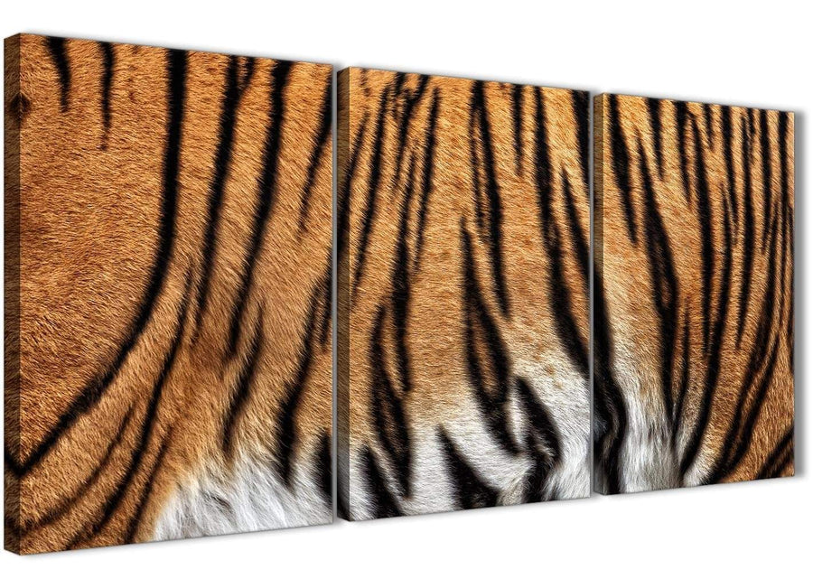 Next Set of 3 Panel Canvas Wall Art Tiger Animal Print - 3472 - 126cm Set of Prints