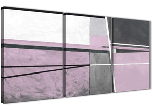 Next Set of 3 Piece Lilac Grey Painting Living Room Canvas Wall Art Accessories - Abstract 3395 - 126cm Set of Prints