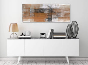 Orange Black White Painting Living Room Canvas Wall Art Accessories - Abstract 1398 - 120cm Print