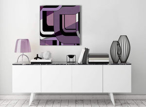 Contemporary Lilac Grey Painting Living Room Canvas Wall Art Decorations - Abstract 1s412m - 64cm Square Print