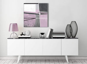 Contemporary Lilac Grey Painting Stairway Canvas Wall Art Decorations - Abstract 1s395m - 64cm Square Print