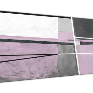 Panoramic Lilac Grey Painting Living Room Canvas Wall Art Accessories - Abstract 1395 - 120cm Print