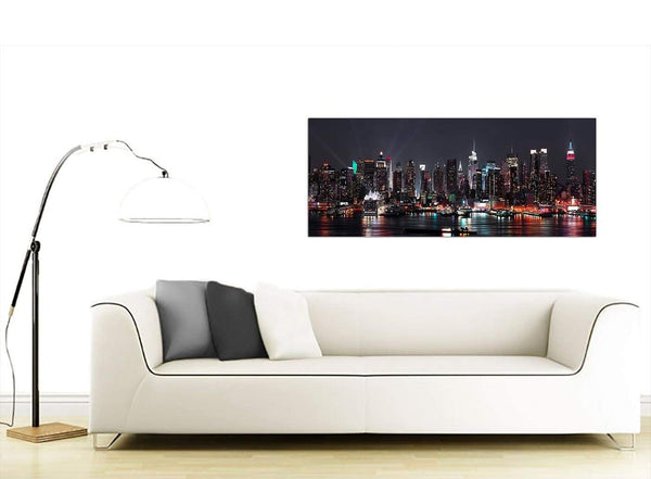 Contemporary American City Canvas Prints Wide 1187