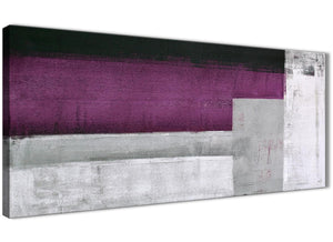 Panoramic Purple Grey Painting Living Room Canvas Pictures Accessories - Abstract 1427 - 120cm Print