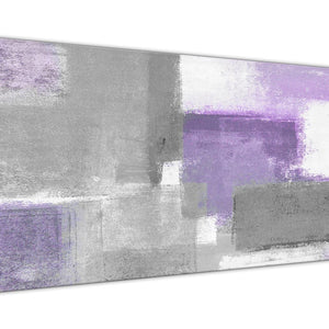 Panoramic Purple Grey Painting Living Room Canvas Pictures Accessories - Abstract 1376 - 120cm Print