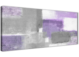 Panoramic Purple Grey Painting Living Room Canvas Pictures Accessories - Abstract 1376 - 120cm Print