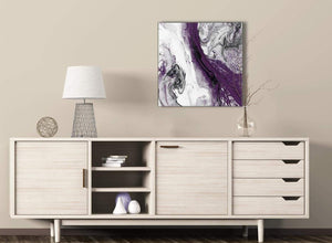 Purple and Grey Swirl Stairway Canvas Wall Art Decorations - Abstract 1s466m - 64cm Square Print