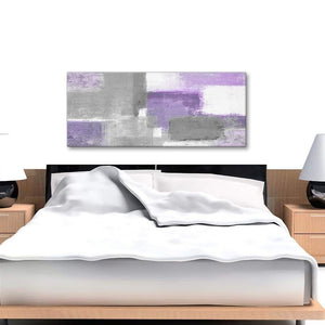 Purple Grey Painting Living Room Canvas Pictures Accessories - Abstract 1376 - 120cm Print