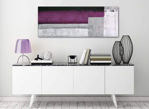 Purple Grey Painting Living Room Canvas Pictures Accessories - Abstract 1427 - 120cm Print
