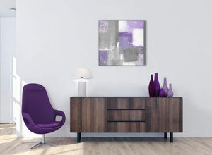 Purple Grey Painting Stairway Canvas Wall Art Decorations - Abstract 1s376m - 64cm Square Print