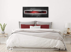 Red Black Grey White Modern Abstract Canvas Bedroom Canvas Wall Art Accessories - Abstract 1091 - 120cm Print