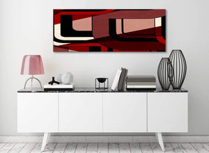 Red Black Painting Living Room Canvas Wall Art Accessories - Abstract 1410 - 120cm Print