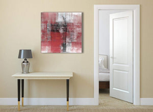 Red Black White Painting Abstract Bedroom Canvas Pictures Accessories 1s397l - 79cm Square Print