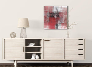 Red Black White Painting Kitchen Canvas Wall Art Decorations - Abstract 1s397m - 64cm Square Print