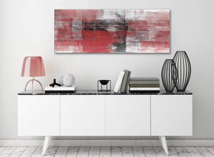 Red Black White Painting Living Room Canvas Wall Art Accessories - Abstract 1397 - 120cm Print
