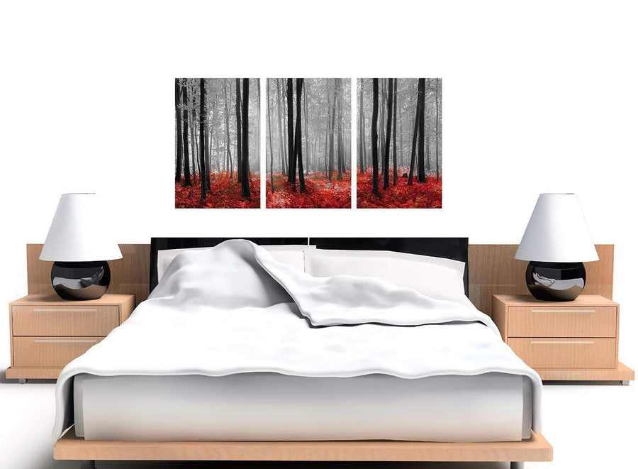 set of 3 black and white forest woodland and trees canvas pictures 3236