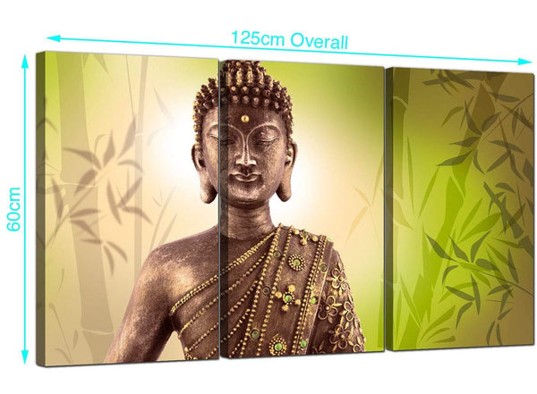 Three Panel Bamboo Canvas Pictures 125cm x 60cm 3100