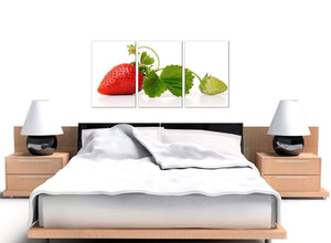 Set of 3 Strawberries Canvas Pictures