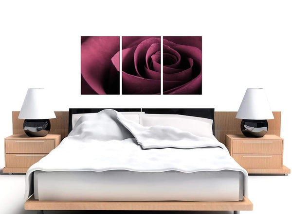 Plum Coloured Rose Petal Flower Floral Modern Canvas Art