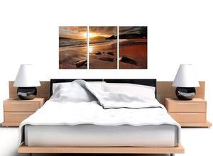 Set of 3 Beach Sunset Canvas Prints UK 125cm x 60cm 3131