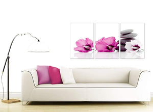 Set of 3 Floral Canvas Prints UK 125cm x 60cm 3069