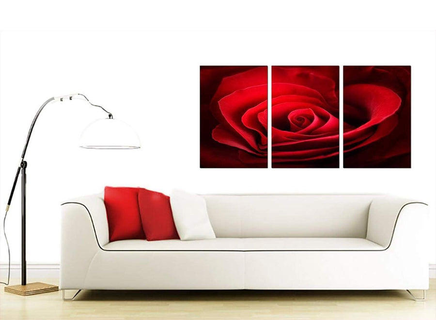Set of 3 Flower Canvas Art 125cm x 60cm 3044