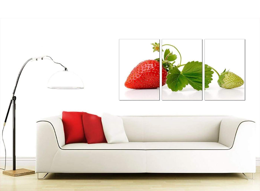Set of 3 Food & Drink Canvas Pictures 125cm x 60cm 3074