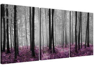 set of 3 forest woodland trees canvas prints girls bedroom 3240